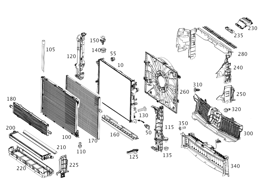 Radiator Clip (Upper) 1695040114